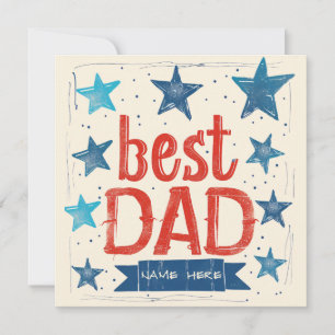 Personalize Best Dad Holiday Card