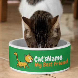 Personalize Best Friend Cat Bowl