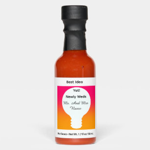 Personalize Best Idea Yet! Newly Weds Hot Sauces