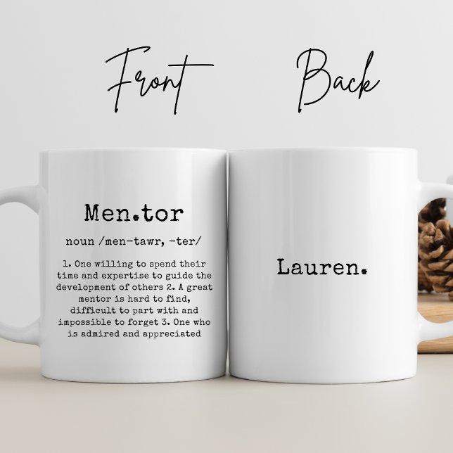 Personalize Best Mentor Ever Custom Thank You Gift Coffee Mug (Creator Uploaded)