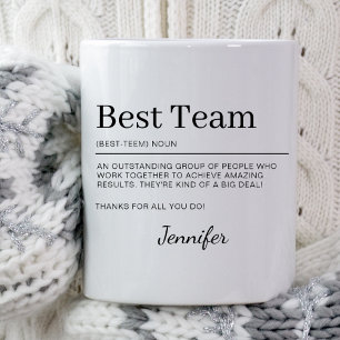 Personalize Best Team Corporate Staff Appreciation Coffee Mug