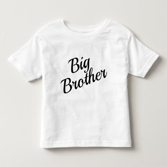Personalize Big Brother Typography Toddler T-shirt (Front)