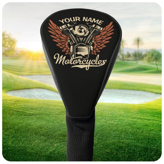  Personalize Biker Motorcycles Motor Wings Garage  Golf Head Cover (Creator Uploaded)