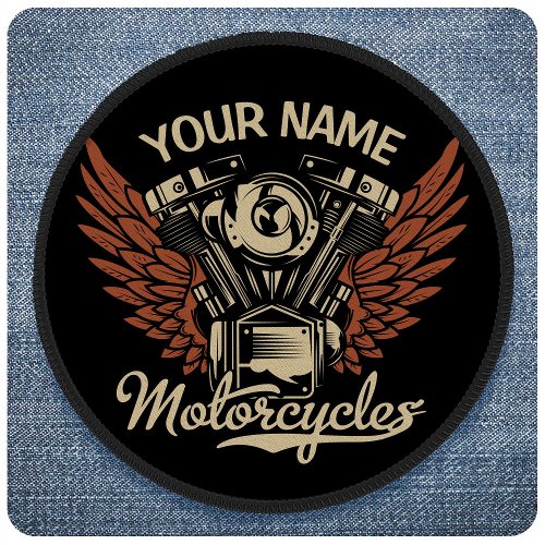  Personalize Biker Motorcycles Motor Wings Garage  Patch