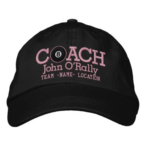 Personalize Billiards Coach Cap Your Name n Game
