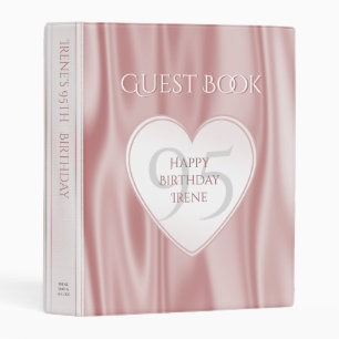 Personalize Birthday - Faux Girly Pink Satin Mini Binder