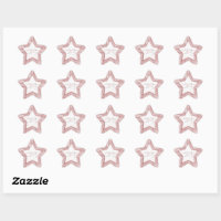 Personalize Birthday Faux Girly Pink Satin Star Star Sticker