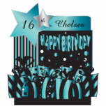 Personalize Birthday Girl in Elegant Turquoise Statuette<br><div class="desc">Free-standing Birthday Cutouts. Makes a great conversation starter! This adorable DIY party table/cake topper will be a giant hit at the party. Great for any birthday ( 1st, 2nd, 3rd, 4th, 5th, 6th, 7th, 8th, 9th, 10th, 11th, 12th, 13th, 14th, 15th, 16th, 17th, 18th, 19th, 20th, 21st, 22nd, 23rd, 24th,...</div>