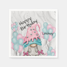 Personalize Birthday Gnome Girl Ballons