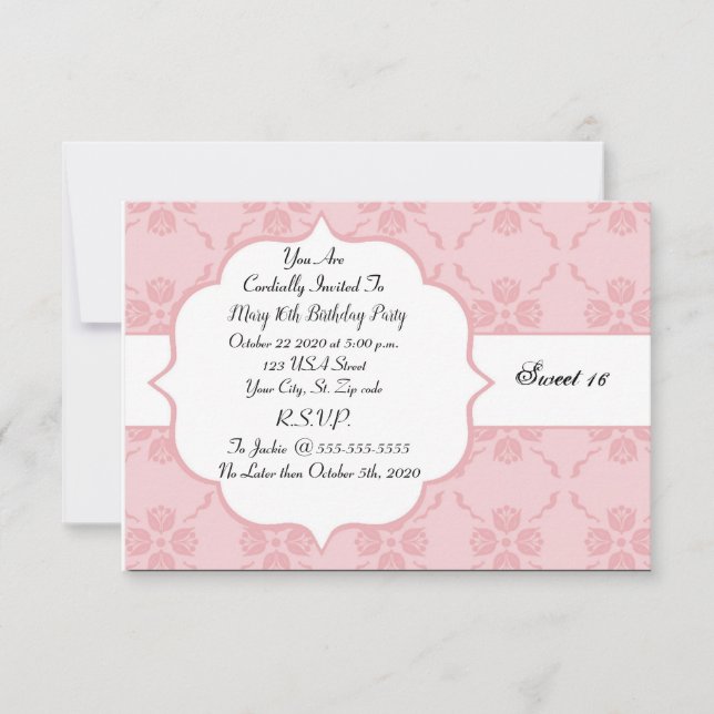 Personalize Birthday Invitation (Front)