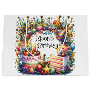 Personalize Birthday Party Large Gift Bag