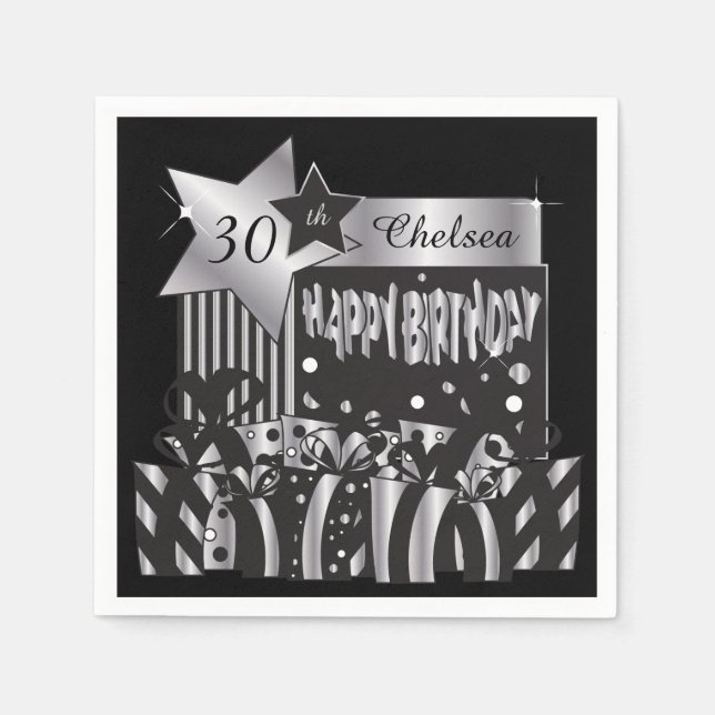 Personalize Birthday Party Napkins (Front)