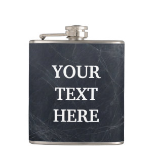 Personalize Black Chalkboard Flask