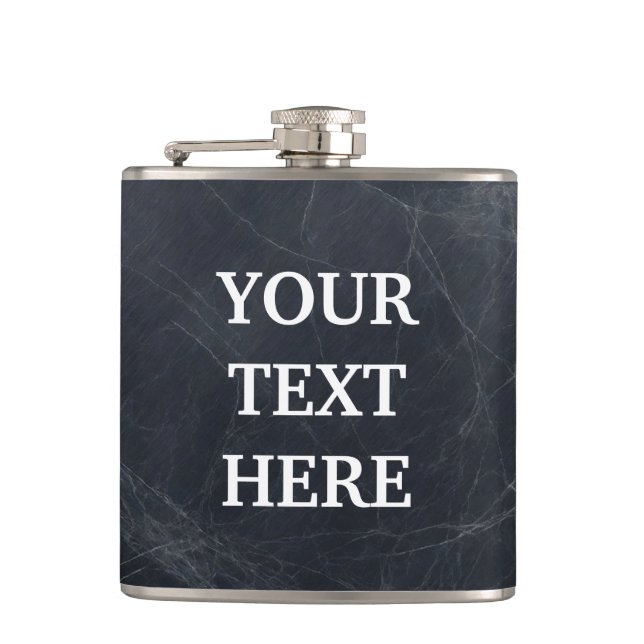 Personalize Black Chalkboard Flask (Front)