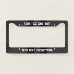 Personalize Black Stripes Carbon Fiber Print Style License Plate Frame