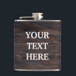 Personalize Black Wood Flask<br><div class="desc">This is Black Chalkboard Modern Flask.  This flask feature is a Black Chalkboard background. It is Fully customizable. It is a unique gift that's perfect for weddings,  birthdays,  and special events.</div>