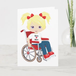 Personalize Blank Blond Girl Card