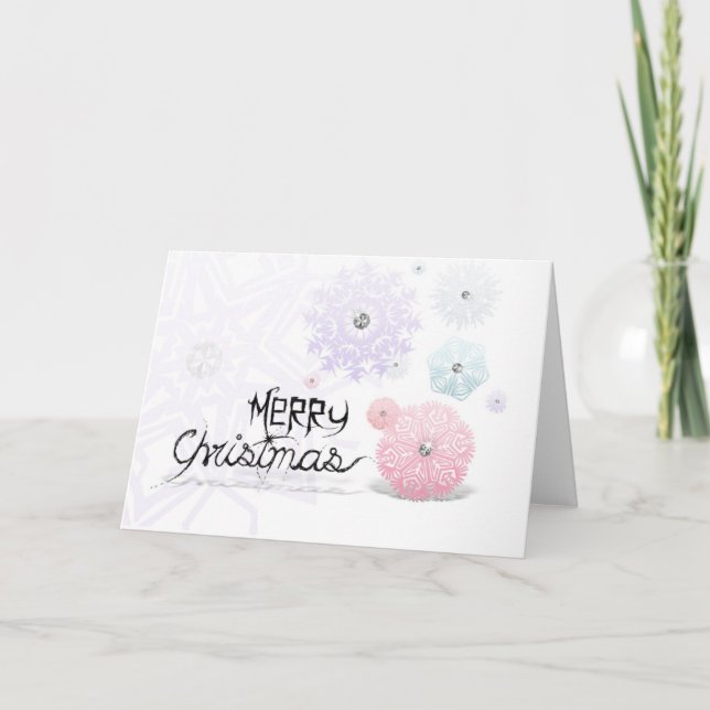 Personalize Blank Merry Christmas Greeting Holiday Card (Front)