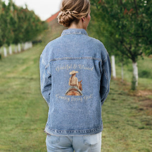 Personalize Blessed Country Loving Girl Jean Denim Jacket