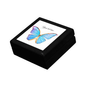 Personalize BLUE BUTTERFLY Gift Box