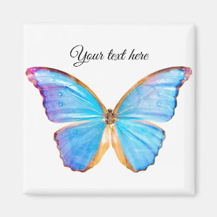 Personalize BLUE BUTTERFLY Magnet