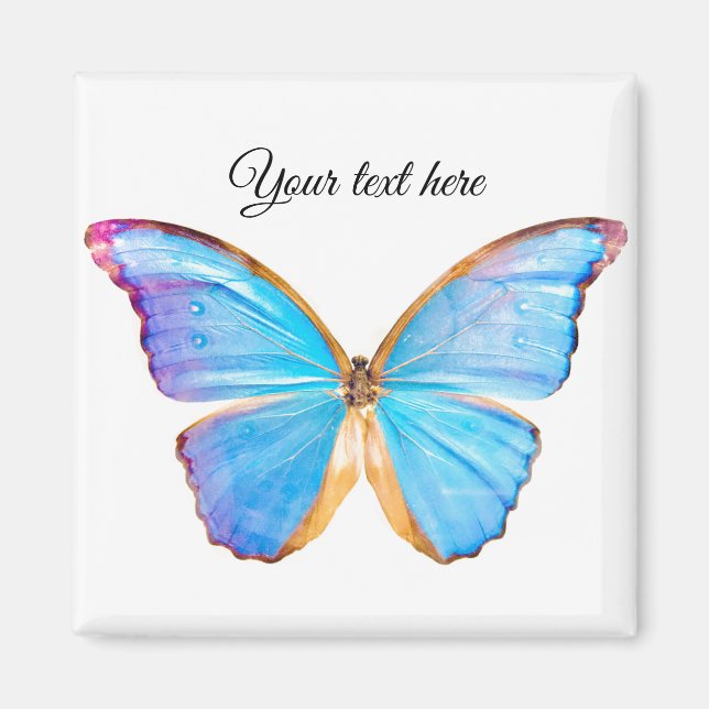 Personalize BLUE BUTTERFLY Magnet (Front)