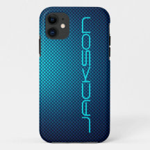 Personalize Blue carbon fiber patterned