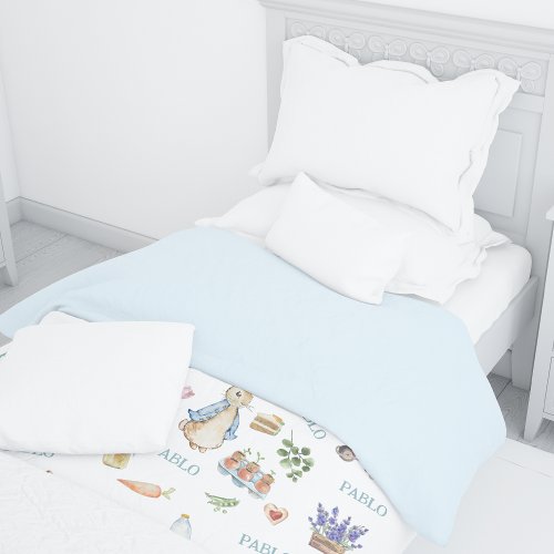 Personalize Blue Peter the Rabbit Name Duvet Cover