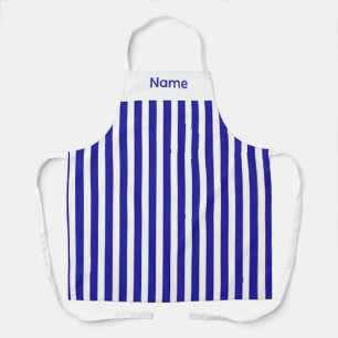 Personalize Blue Stripes Apron