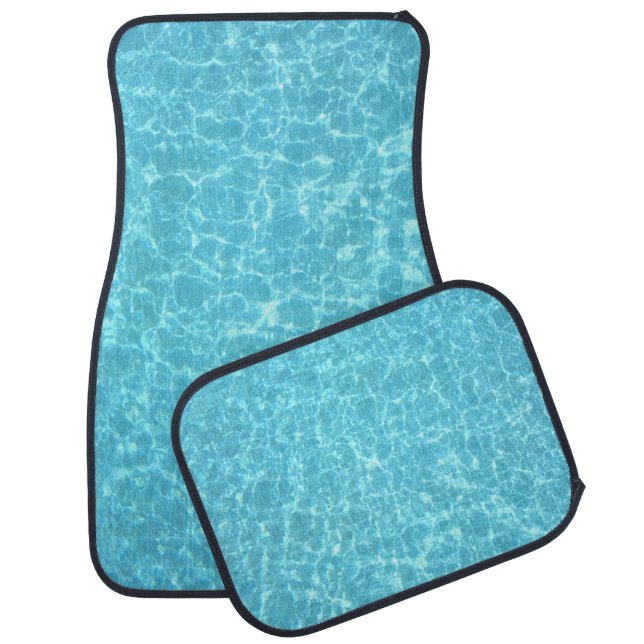 Personalize Blue Water Swimmingpool Elegant Modern Car Floor Mat (Set)