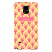 Personalize Blush Pink Geometric Monogram Galaxy Note 4 Case