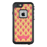 Personalize Blush Pink Hills Geometric LifeProof FRĒ iPhone 6/6s Case