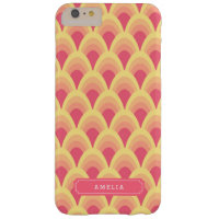 Personalize Blush Pink Hills Geometric Monogram Barely There iPhone 6 Plus Case