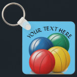 Personalize Bocce Ball Edit Name Gift Keychain<br><div class="desc">Personalize Bocce Ball Edit Name Gift keychain
aigenerated. Fun Keychain for yourself or team player.
Customize your keychain by editing text to your own name or words.
Perfect gift for the bocceball player!</div>