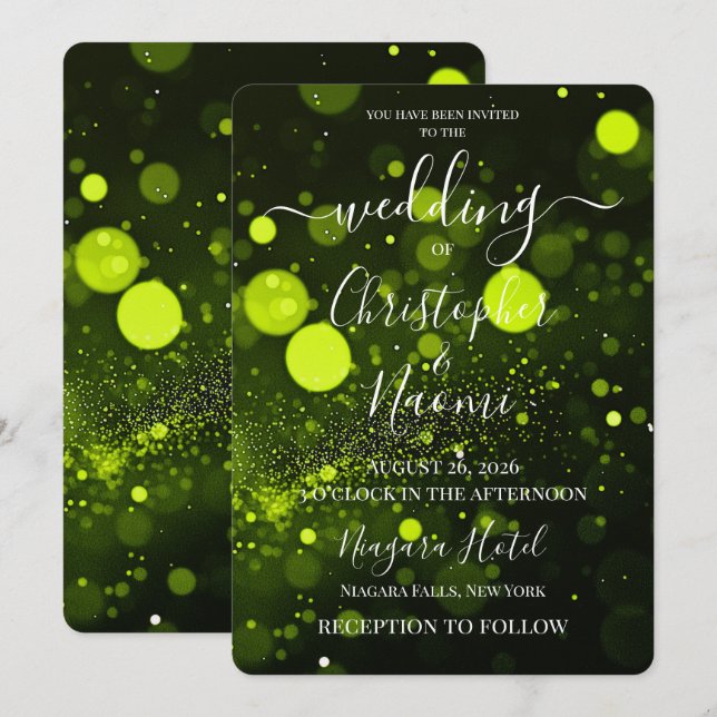 PERSONALIZE: Bokeh Blizzard Custom Invitation (Front/Back)