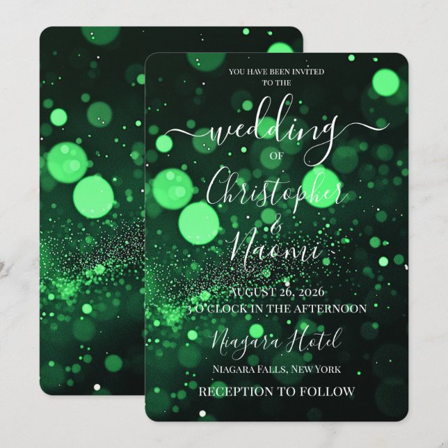 PERSONALIZE: Bokeh Blizzard Custom Invitation (Front/Back)