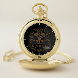 Personalize Born to Be A Nurse Pocket Watch