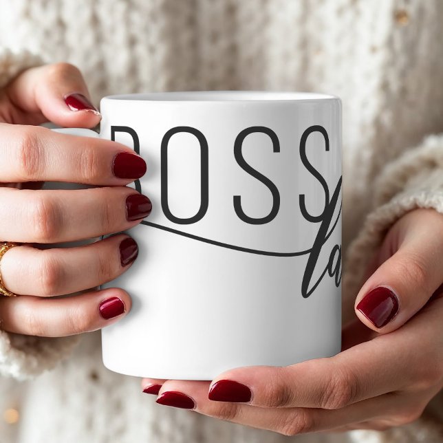 Personalize Boss Lady Coffee Mug (Show your appreciation for a boss lady with this personalized mug.)