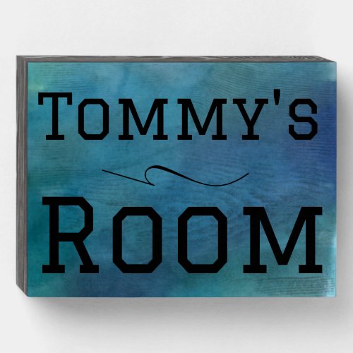 Personalize Boy Bedroom Wood Box Sign