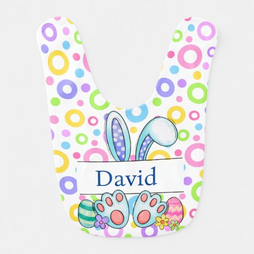 Personalize Boys Baby Easter  Baby Bib