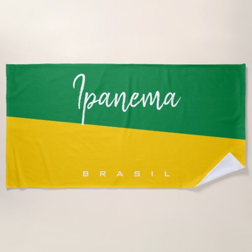 Personalize Brasil  Brazil Beach Towel