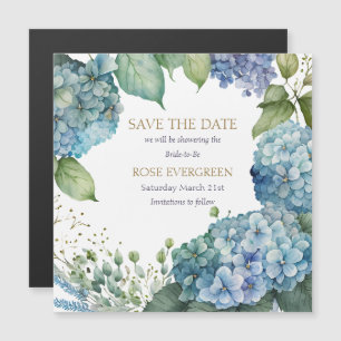 Personalize Bridal Shower Blue Hydrangea 