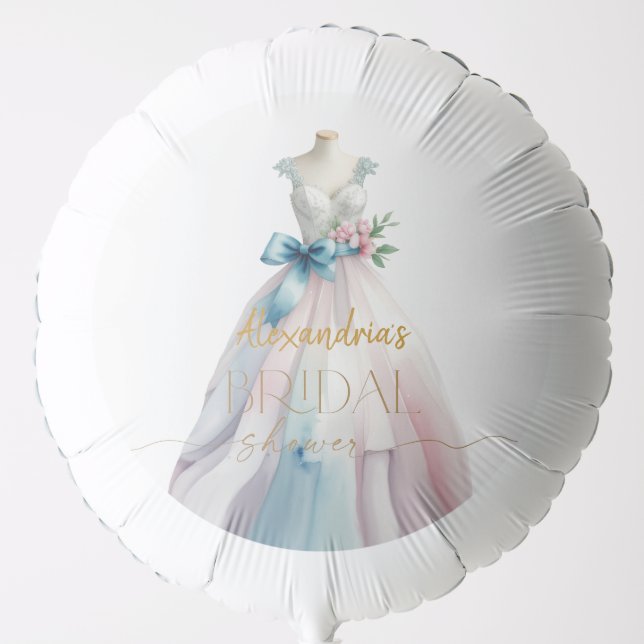 Personalize Bridal Shower Dress  Balloon (Front)