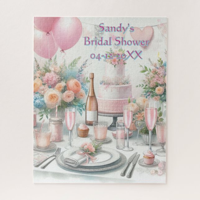 Personalize Bridal Shower Jigsaw Puzzle (Vertical)
