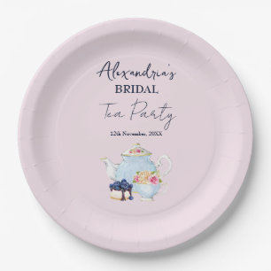 Personalize Bridal Shower Tea Party Paper Plates