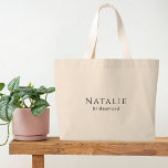 Personalize Bridesmaid Gift Maid of Honor Proposal Large Tote Bag<br><div class="desc">A "Personalized Bridesmaid Gift Maid of Honor Proposal Large Tote Bag" is a fantastic idea for expressing your gratitude and love to your bridal party members. Whether you're looking for bridesmaid proposal ideas or need a thoughtful matron of honor gift, these custom tote bags are versatile and heartfelt. These large...</div>