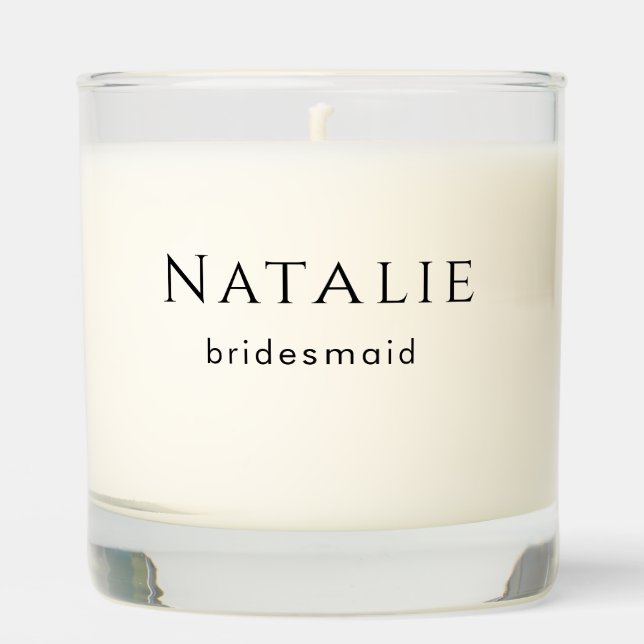 Personalize Bridesmaid Gift Maid of Honor Proposal Scented Candle (Front)