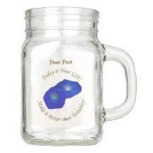 Personalize Brilliant Blue Morning Glory Flower