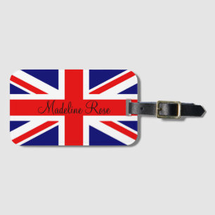 Personalize British flag Luggage Tag