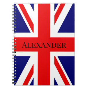Personalize British flag Notebook